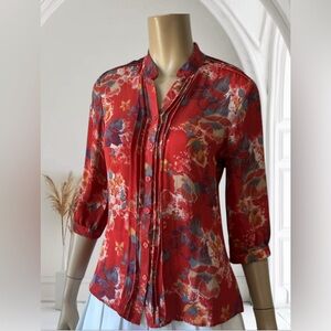 Parker Floral Red Women's Top